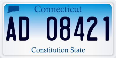 CT license plate AD08421