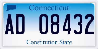 CT license plate AD08432