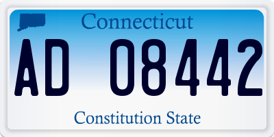 CT license plate AD08442