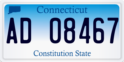 CT license plate AD08467