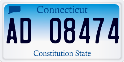 CT license plate AD08474