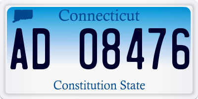 CT license plate AD08476