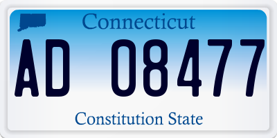 CT license plate AD08477