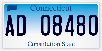 CT license plate AD08480