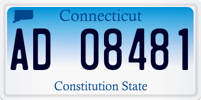CT license plate AD08481