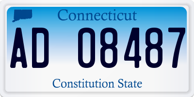 CT license plate AD08487