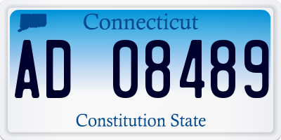 CT license plate AD08489