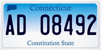 CT license plate AD08492