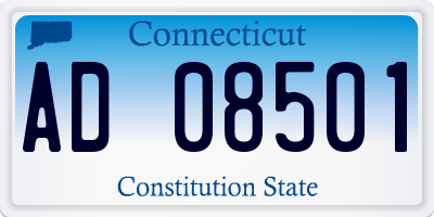 CT license plate AD08501