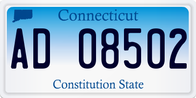 CT license plate AD08502