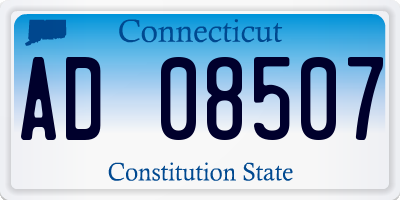 CT license plate AD08507