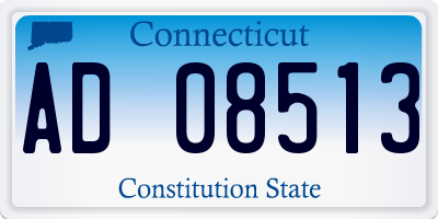 CT license plate AD08513