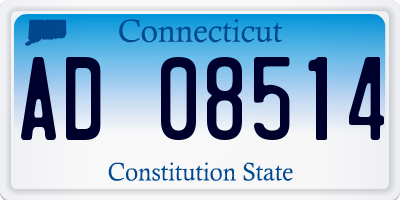 CT license plate AD08514