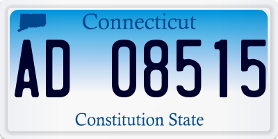 CT license plate AD08515