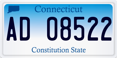 CT license plate AD08522