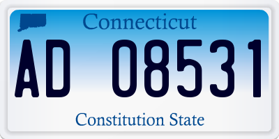 CT license plate AD08531