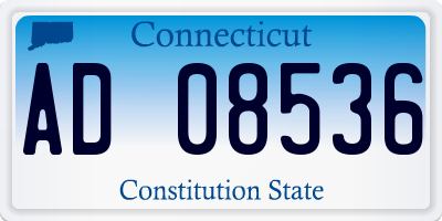CT license plate AD08536