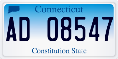 CT license plate AD08547