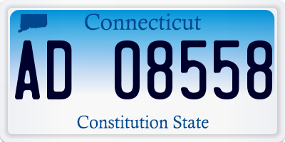 CT license plate AD08558