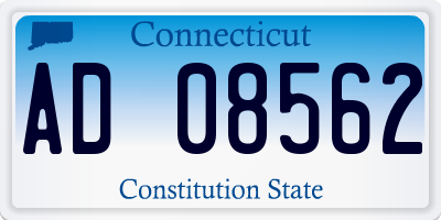 CT license plate AD08562