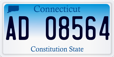 CT license plate AD08564