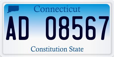 CT license plate AD08567