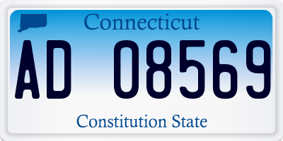 CT license plate AD08569