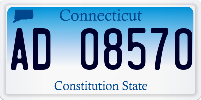 CT license plate AD08570