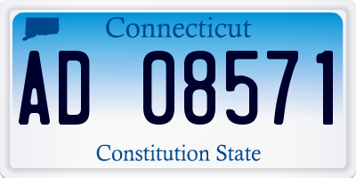 CT license plate AD08571
