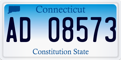 CT license plate AD08573