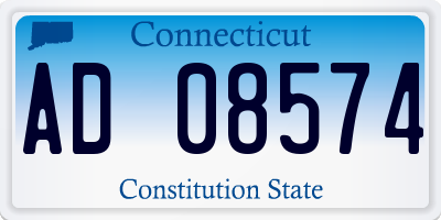 CT license plate AD08574