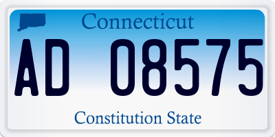 CT license plate AD08575
