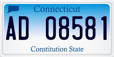 CT license plate AD08581