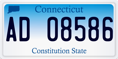 CT license plate AD08586