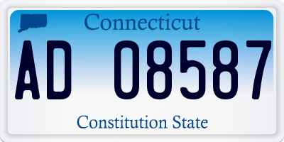 CT license plate AD08587