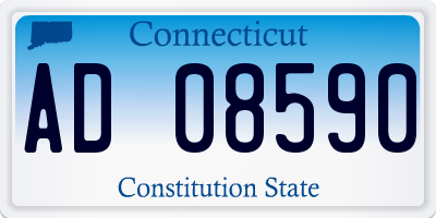 CT license plate AD08590