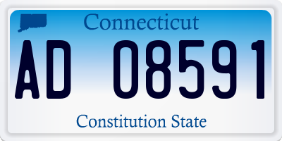 CT license plate AD08591