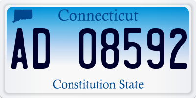 CT license plate AD08592