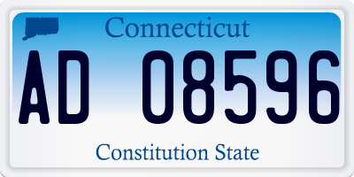 CT license plate AD08596