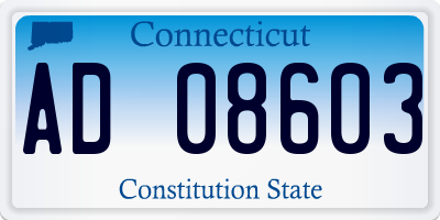 CT license plate AD08603