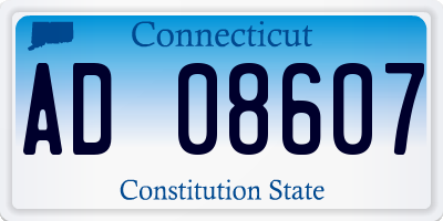 CT license plate AD08607