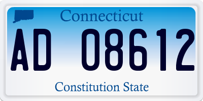 CT license plate AD08612
