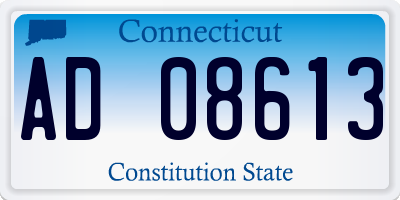CT license plate AD08613