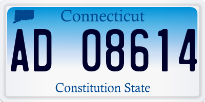 CT license plate AD08614