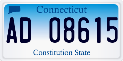 CT license plate AD08615