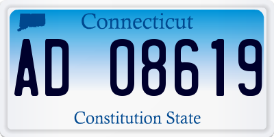 CT license plate AD08619