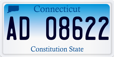 CT license plate AD08622