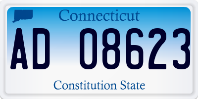 CT license plate AD08623
