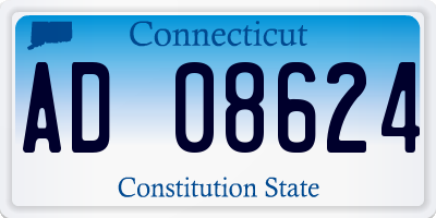 CT license plate AD08624