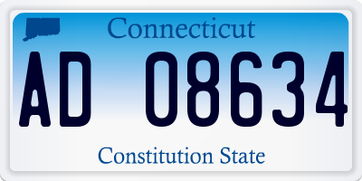 CT license plate AD08634